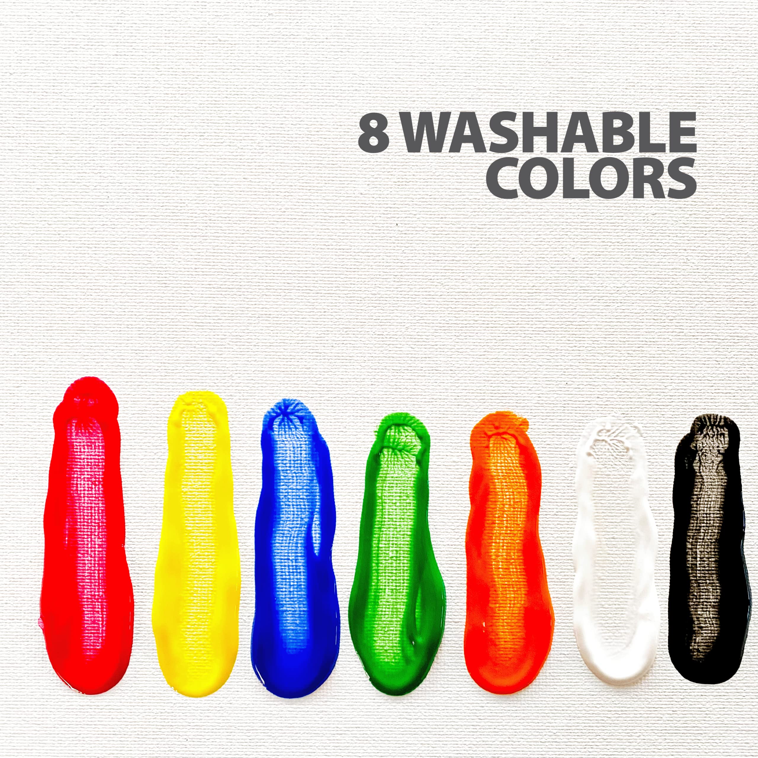 Set de pintura para dedos lavable para niños de milo con 8 - Imagen 6