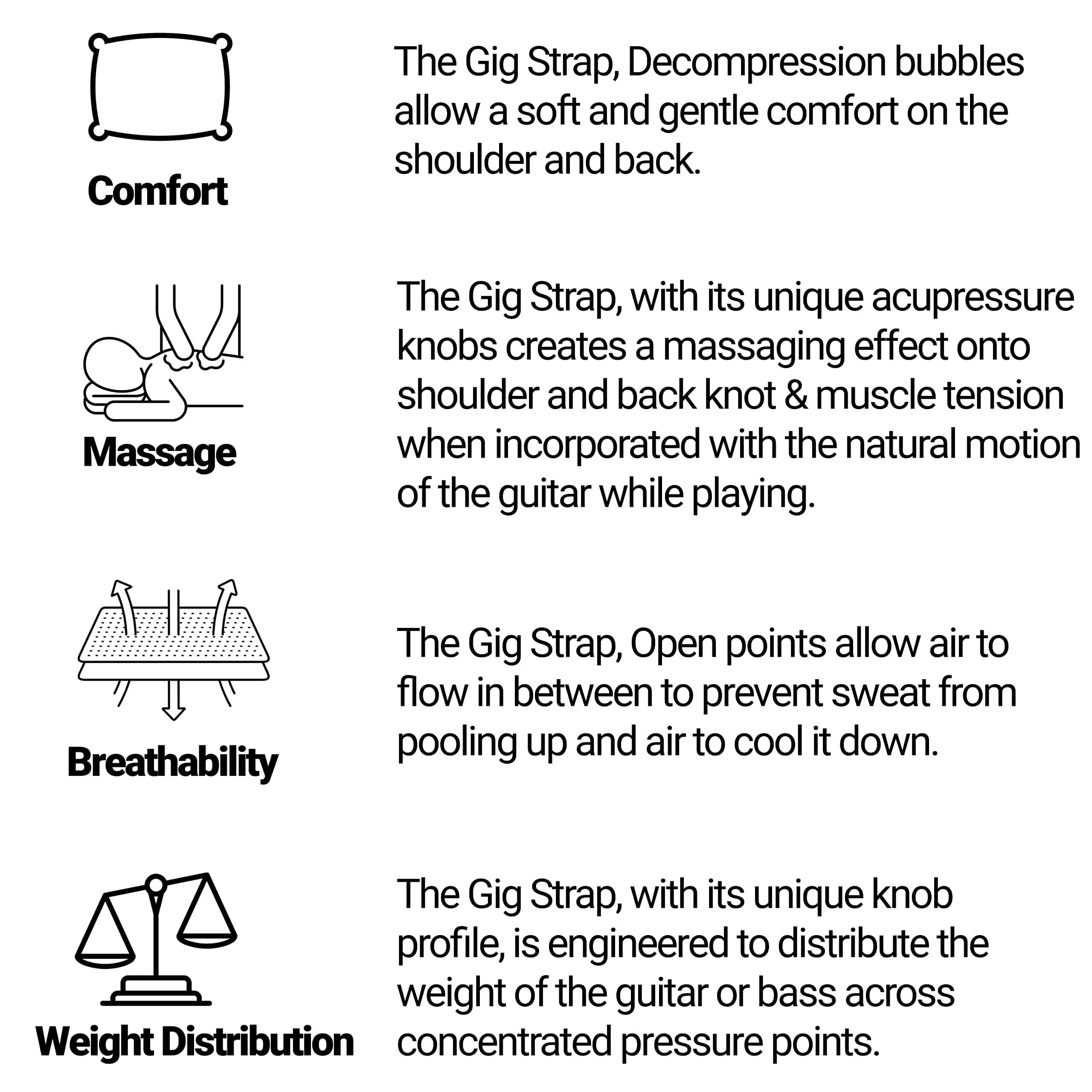 Correa de Guitarra D&A Guitar Gear Pro: Almohadilla de - Imagen 5