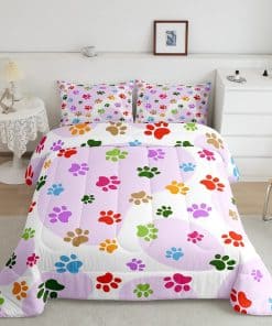 Conjunto de edredón Homewish Teens Colorful Paws tamaño
