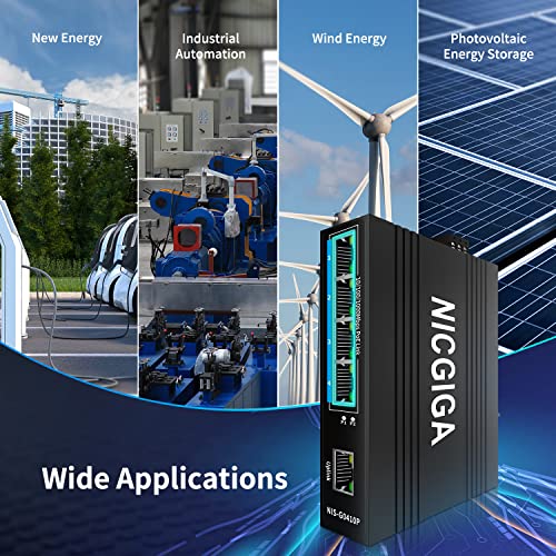 Switch PoE Industrial de 5 Puertos NICGIGA, con 4 Puertos - Imagen 5