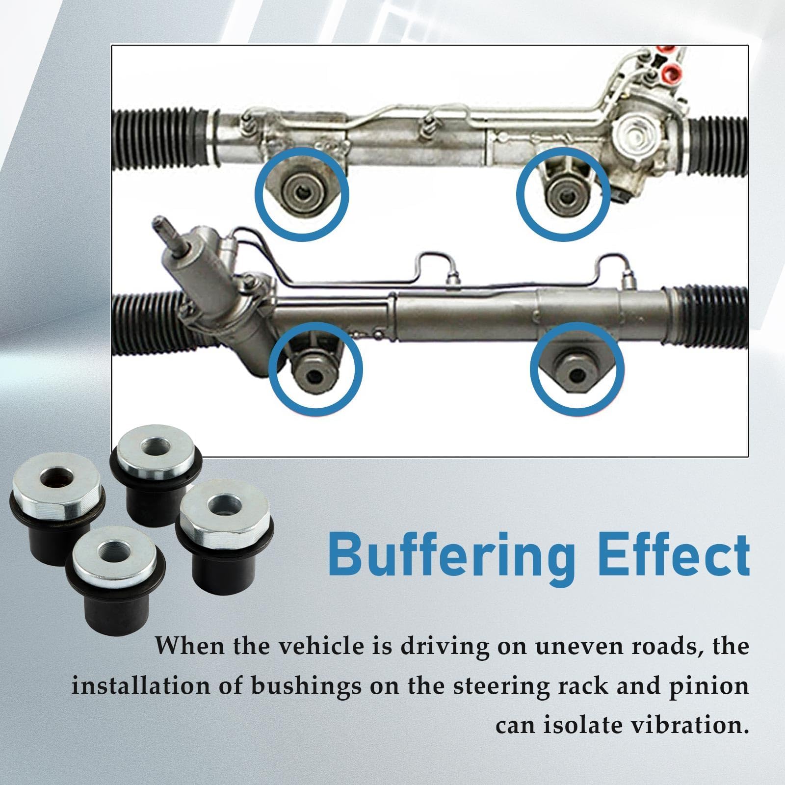 4Pcs Montaje de Buje de Dirección y Piñón Compatible con - Imagen 6