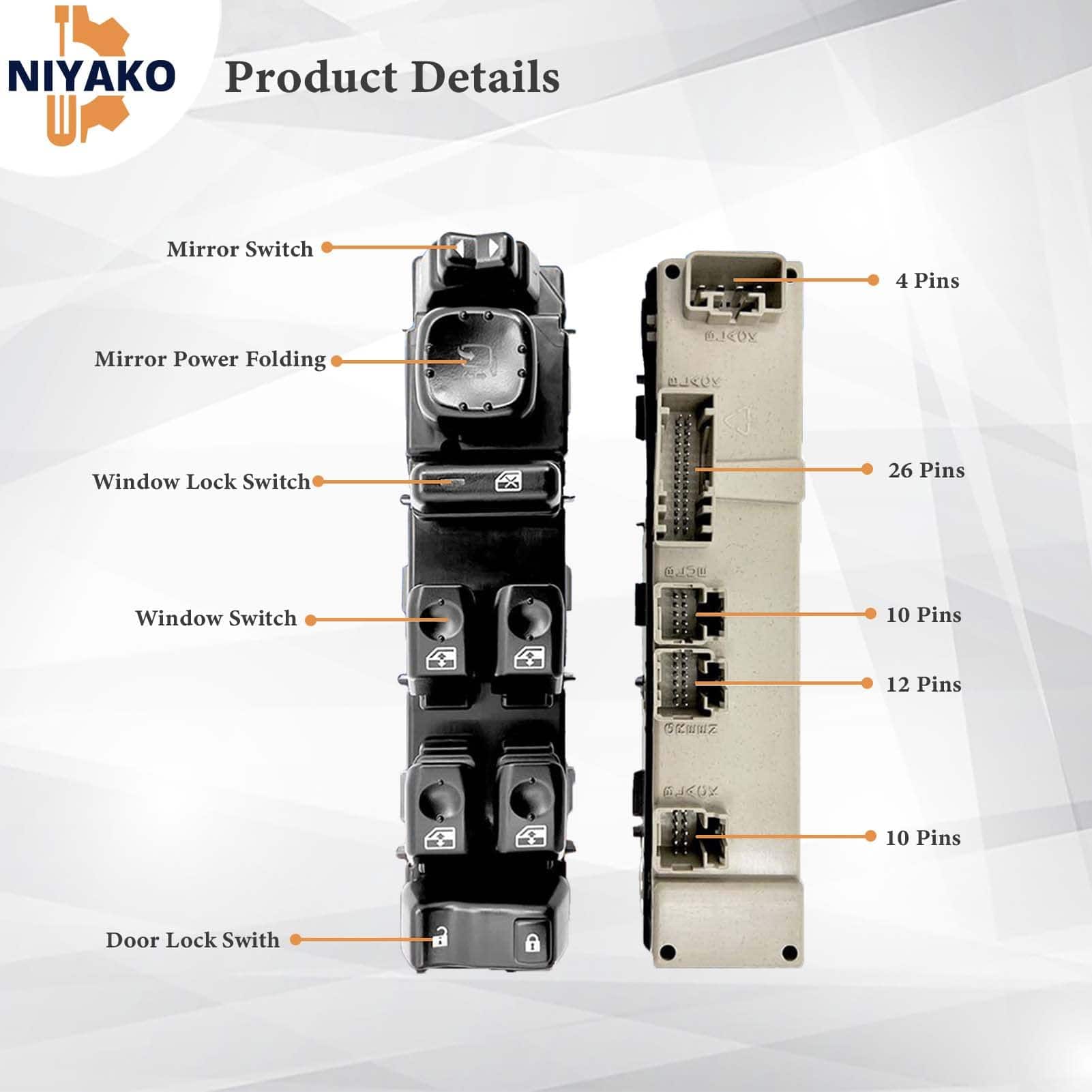 Interruptor de ventana delantera izquierda del conductor de - Imagen 6