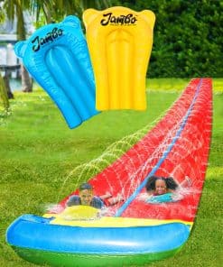 JAMBO 32FT Resbaladilla Extra Larga de Doble Carril con