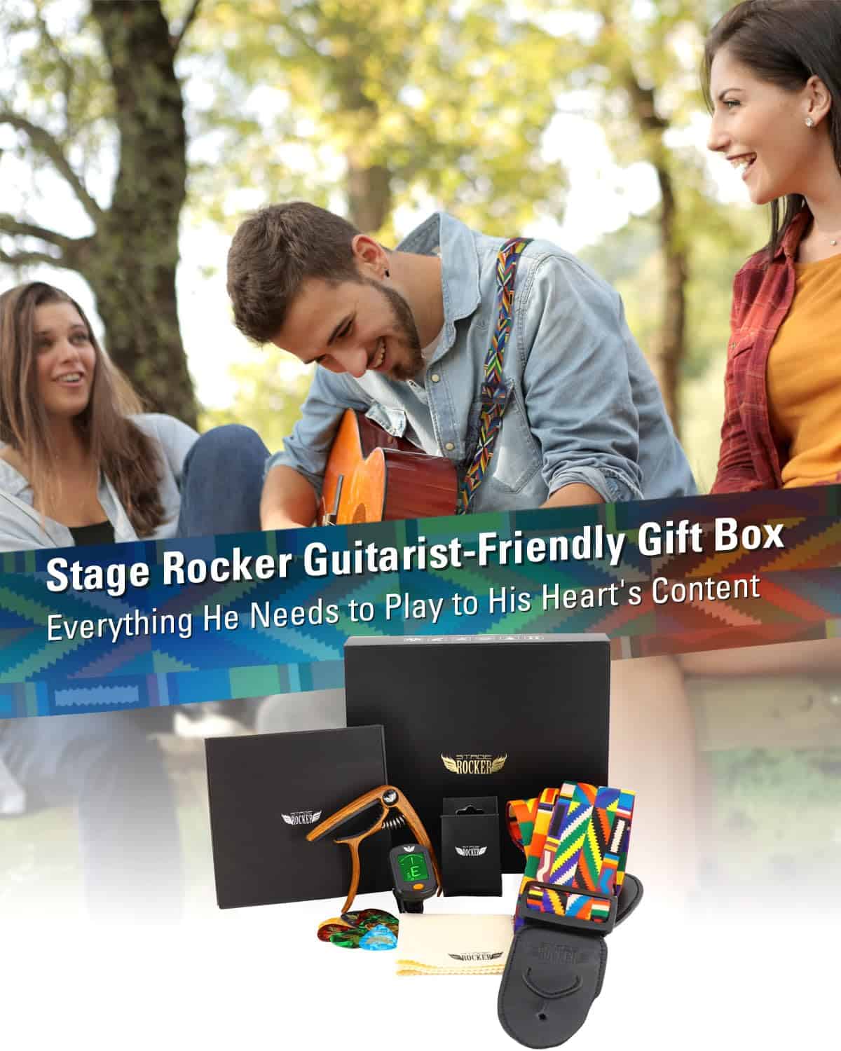 Caja de regalo de accesorios para guitarra -Stage Rocker - Imagen 3