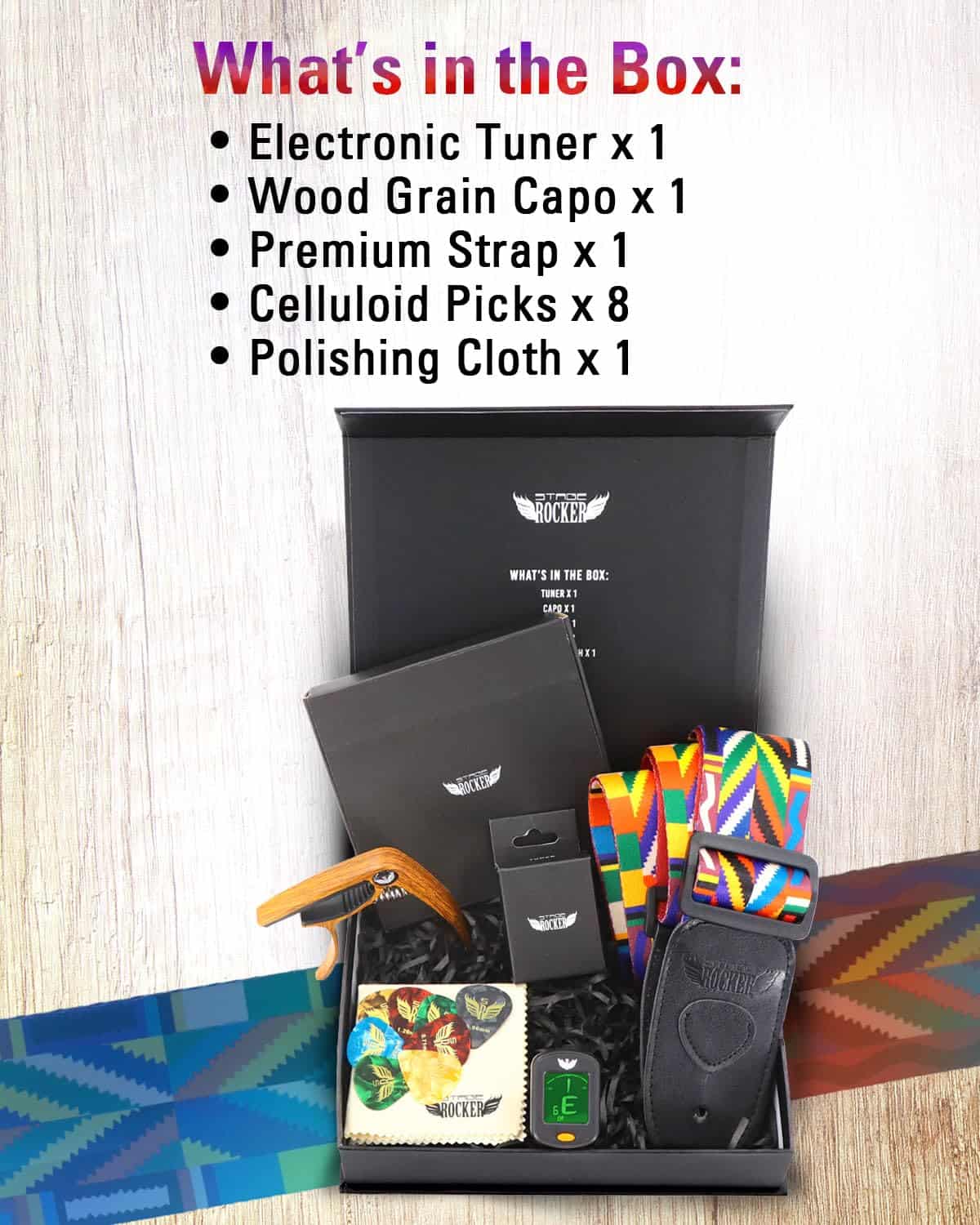 Caja de regalo de accesorios para guitarra -Stage Rocker - Imagen 9