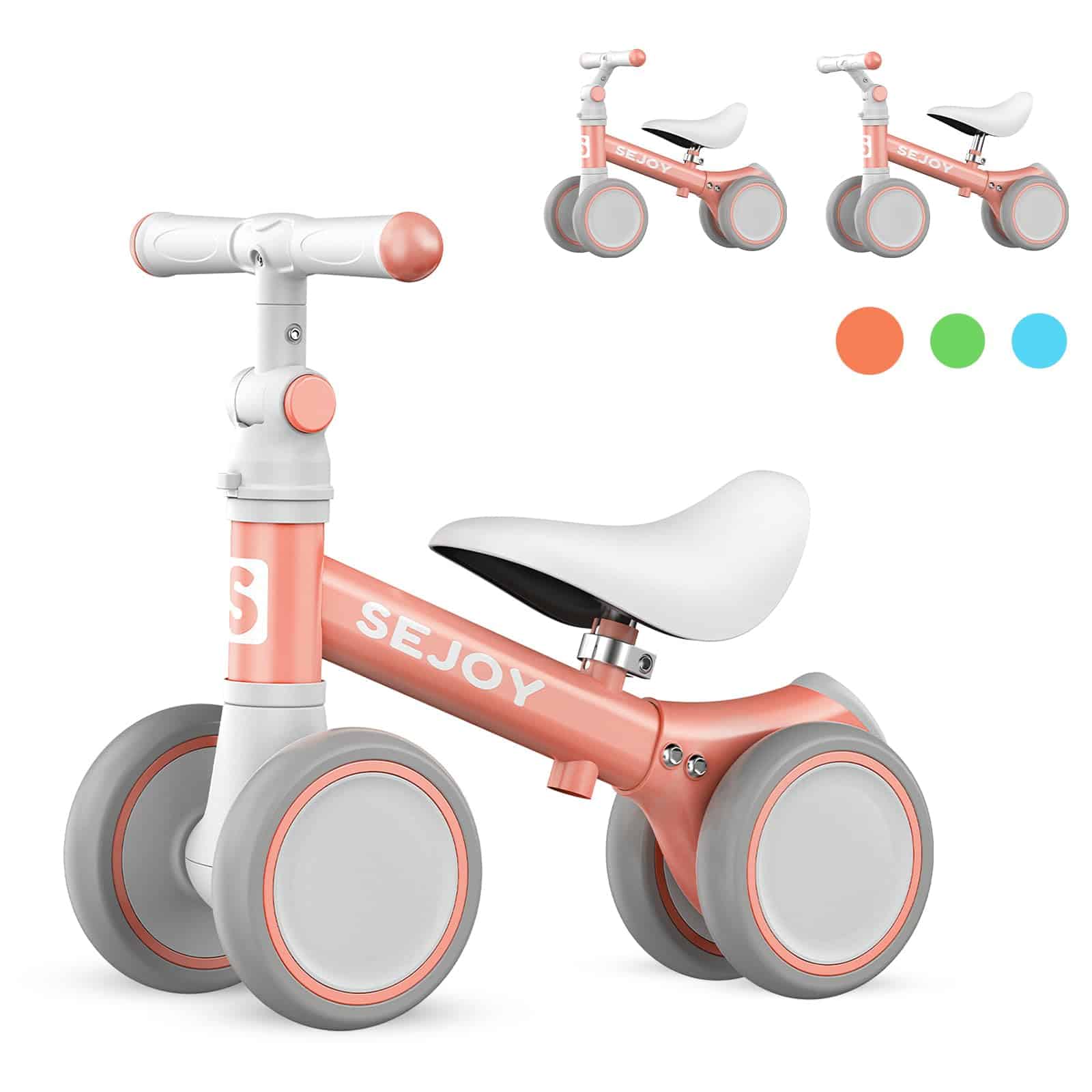Bicicleta de Equilibrio Ajustable para -Rosa