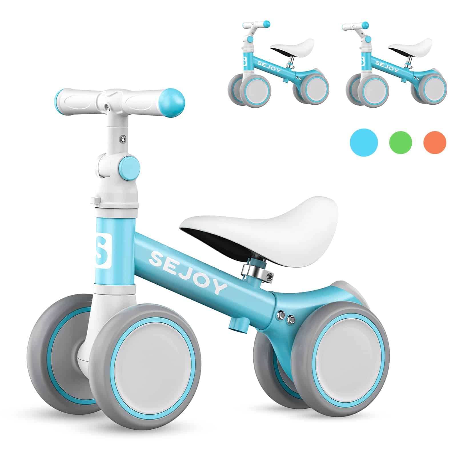 Bicicleta de Equilibrio Ajustable para -Azul