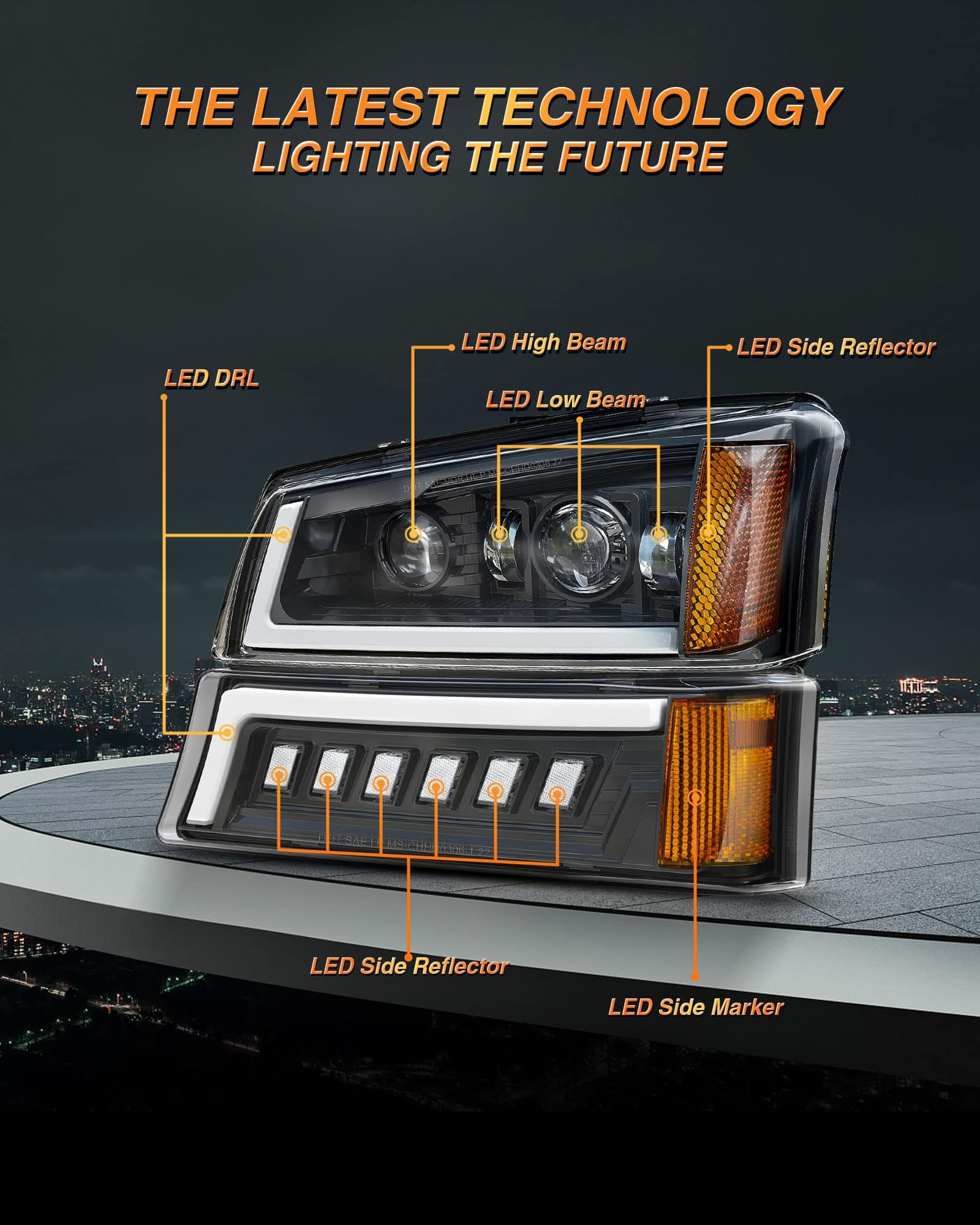 Conjunto de faros LED de alta intensidad antideslumbrantes - Imagen 4