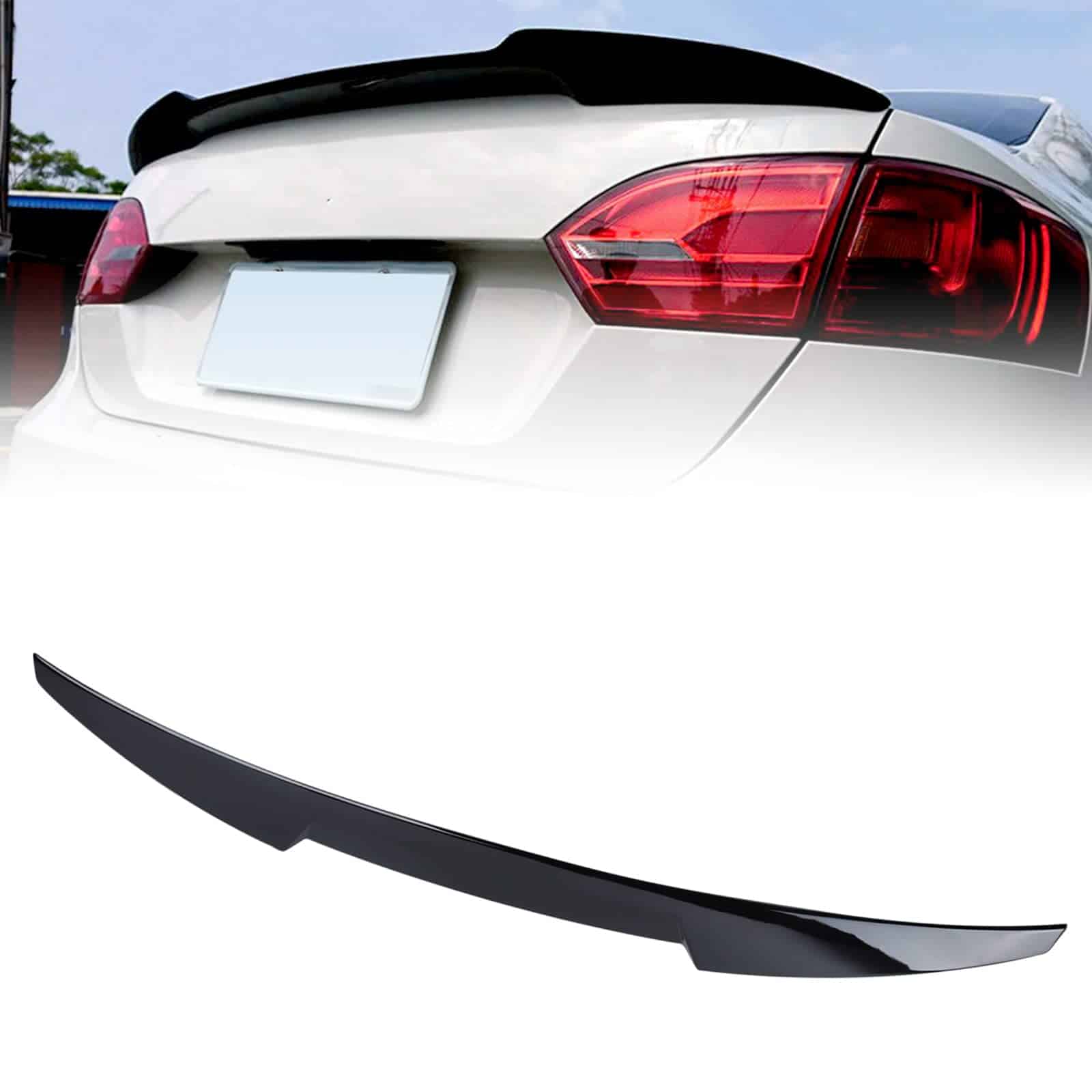 Alerón Negro Brillante Trasero Compatible con Volkswagen VW