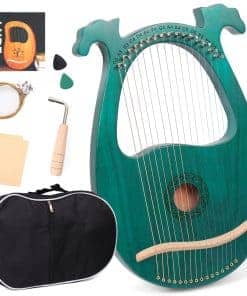 Harpa LOMUTY de 16 Cuerdas de Metal con Llave de Afinación.