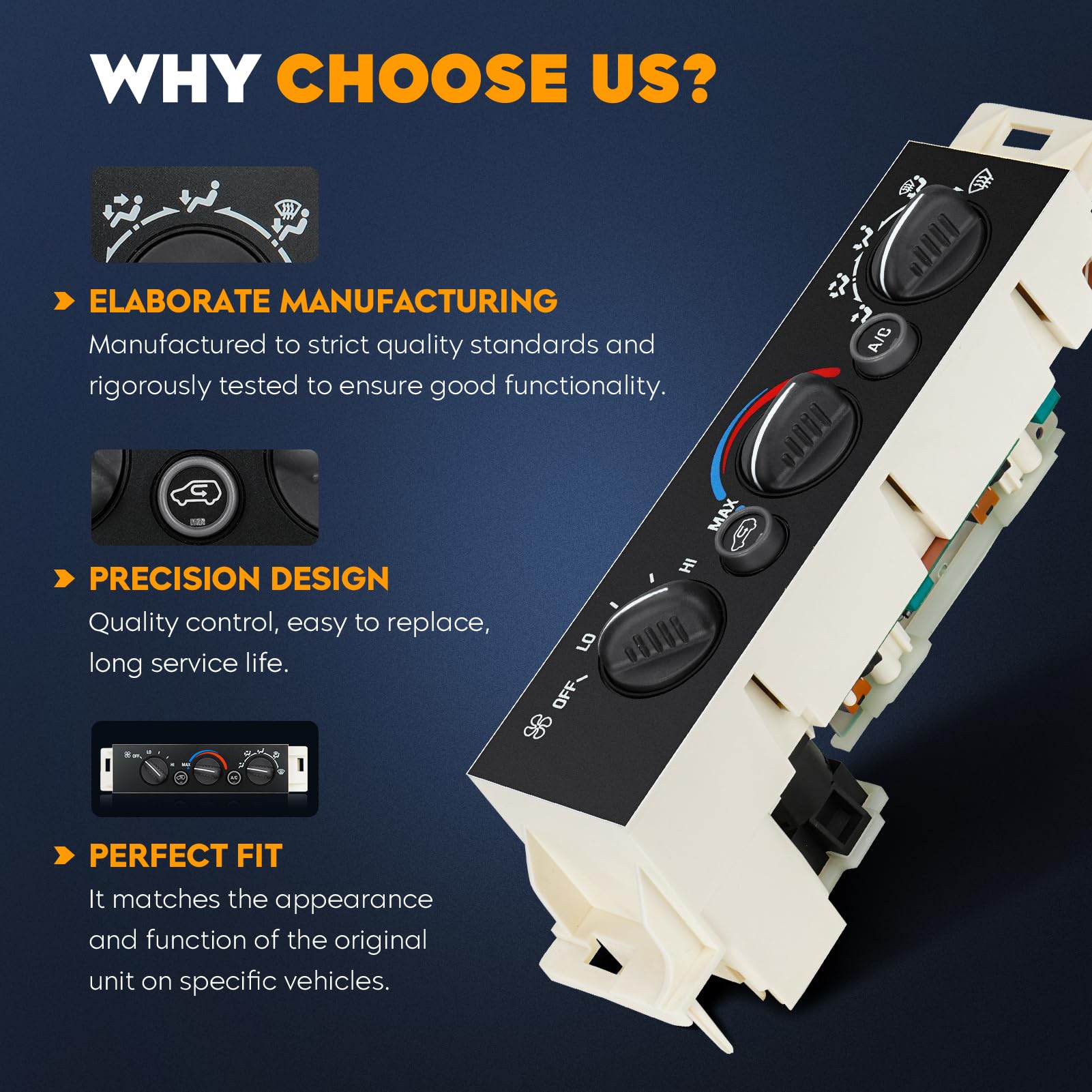 Panel de control del módulo de clima del A/C Heater para - Imagen 7
