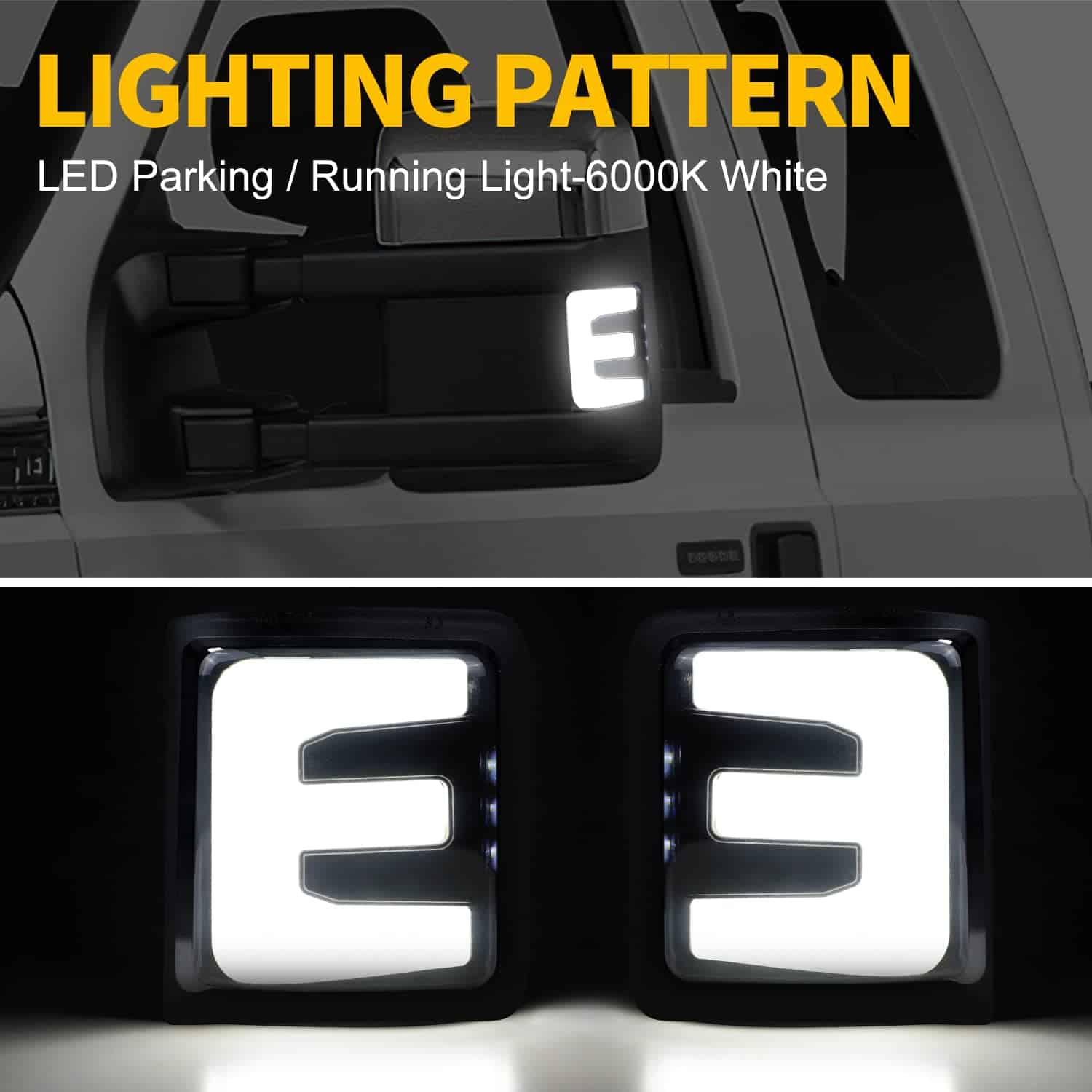 Luces de espejo Jinfili F250 Switchback LED ambar para - Imagen 4