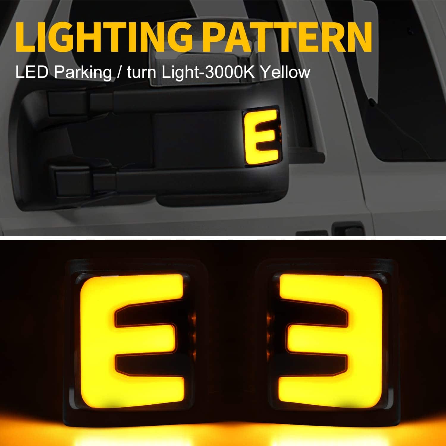 Luces de espejo Jinfili F250 Switchback LED ambar para - Imagen 3