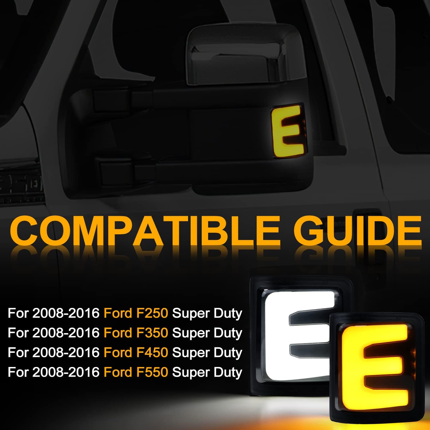 Luces de espejo Jinfili F250 Switchback LED ambar para - Imagen 7