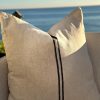 Funda de Almohada de Lino Natural HOUSE OF MALIBU con Rayas