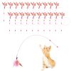 SANPINK 20 Pack Juguete de Plumas para Gatos, Varita de