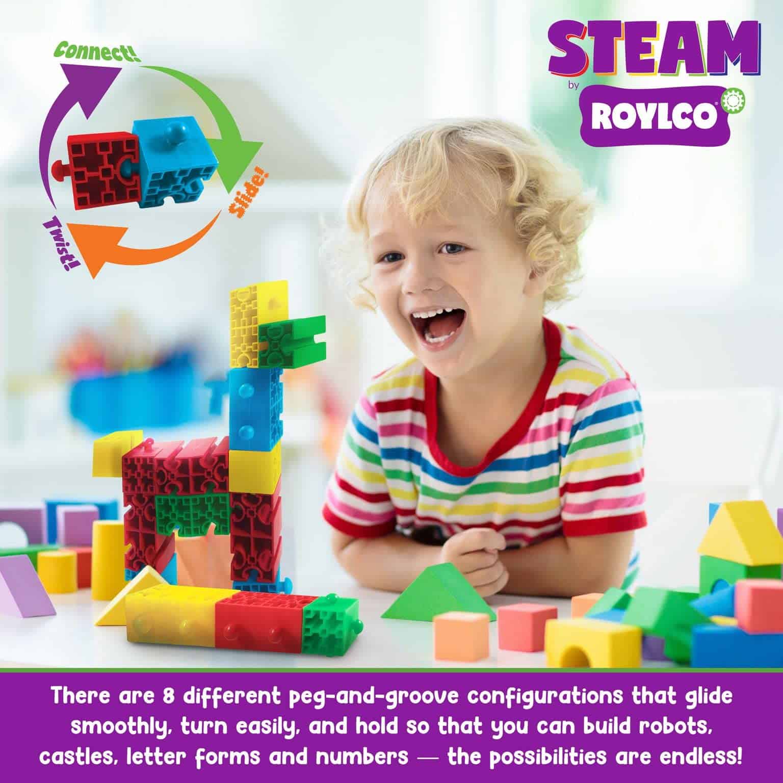 Kit de Construcción Roylco STEAM Lock Blox - Bloques de - Imagen 5