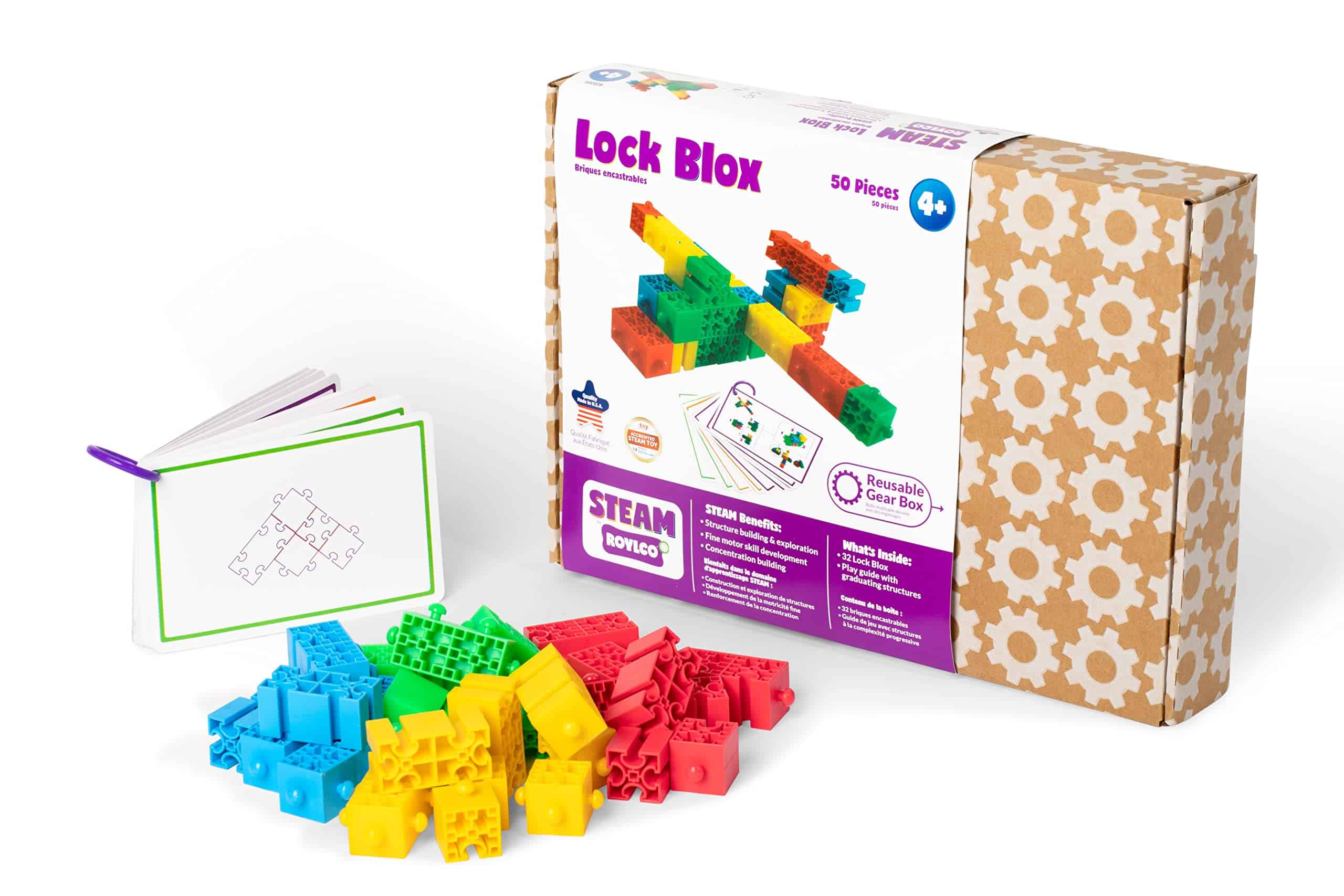 Kit de Construcción Roylco STEAM Lock Blox - Bloques de