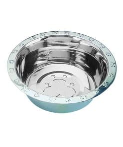 QT Dog - Juego de 2 tazones de comida estándar de acero