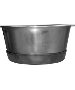 Tazón de Comida de Acero Inoxidable Pesado Estándar QT Dog