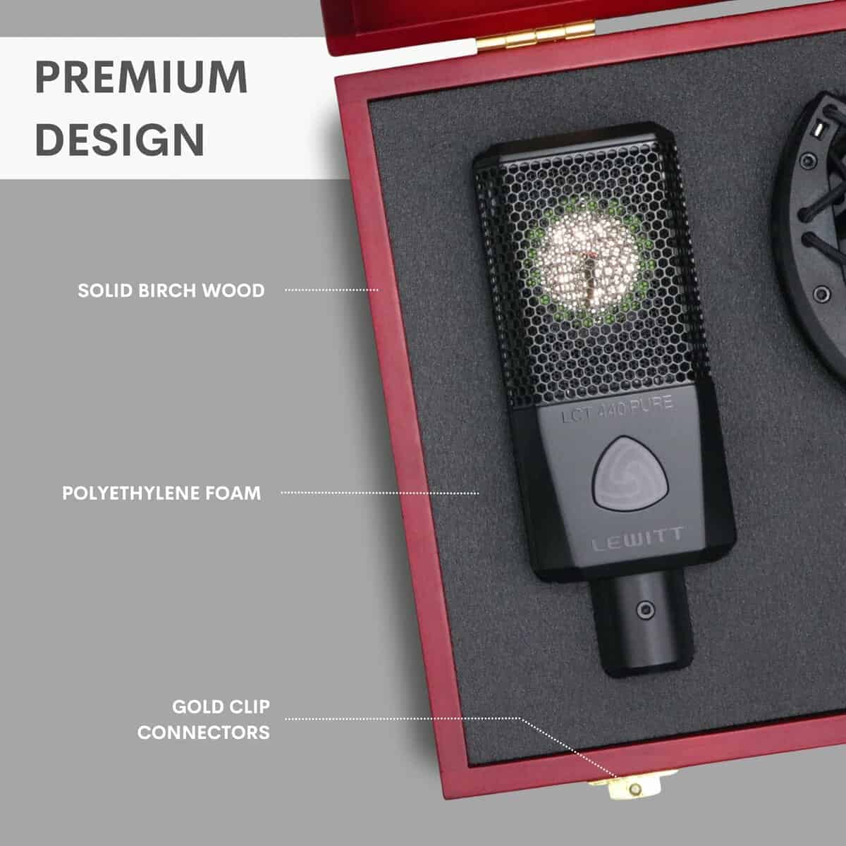 Estuche de madera para micrófono para Lewitt LCT 240 - Imagen 3