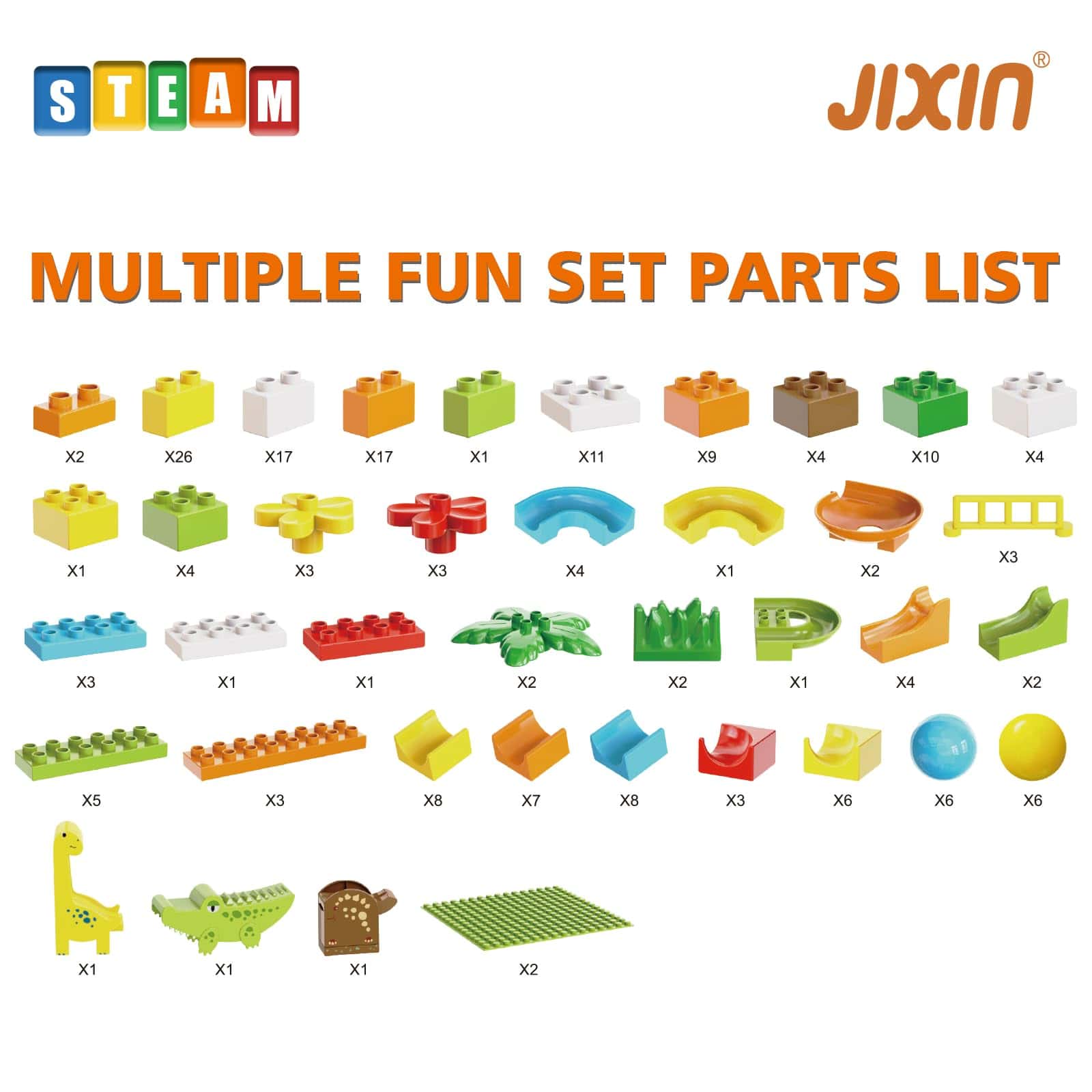 JIXIn Dinosaur Marble Runs para Niños de 4-8 Bloques de - Imagen 3
