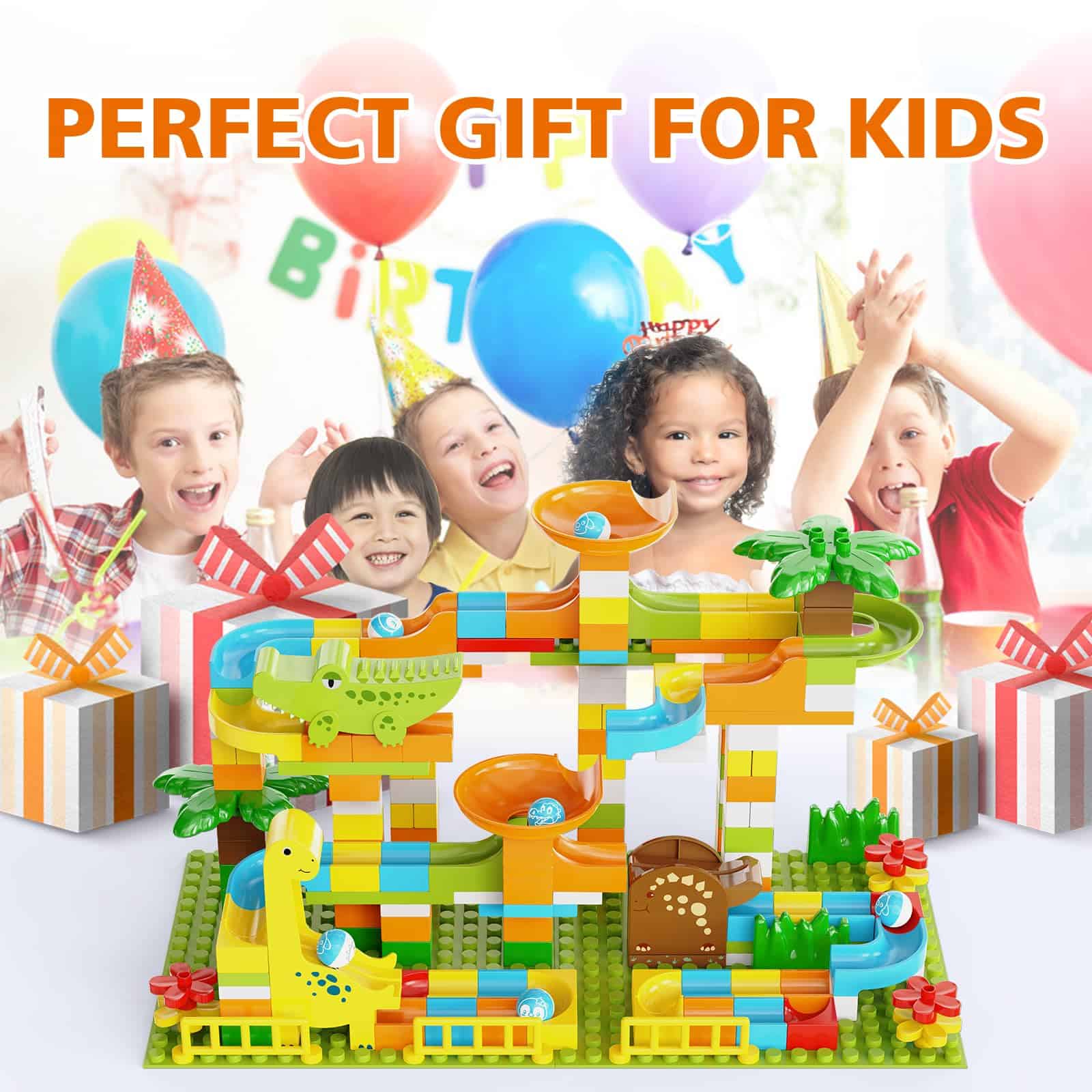 JIXIn Dinosaur Marble Runs para Niños de 4-8 Bloques de - Imagen 8