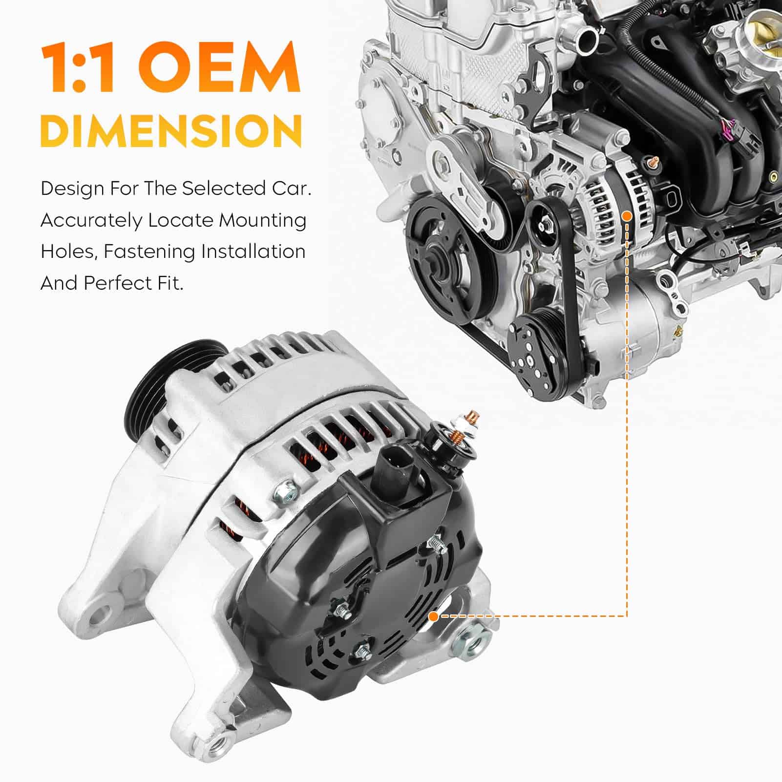 Alternador para Chrysler Aspen 2009 V8 5.7L, Dodge Durango, - Imagen 4