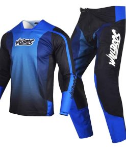Conjunto de Jersey y Pantalón de Motocross -Negro Azul