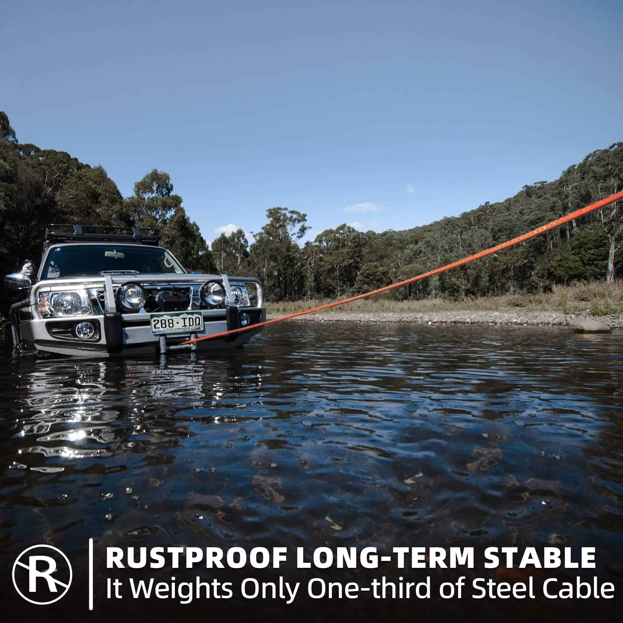 Kit de Cable de Cuerda de Malacate Sintético SAMOUT: 1/2in - Imagen 4