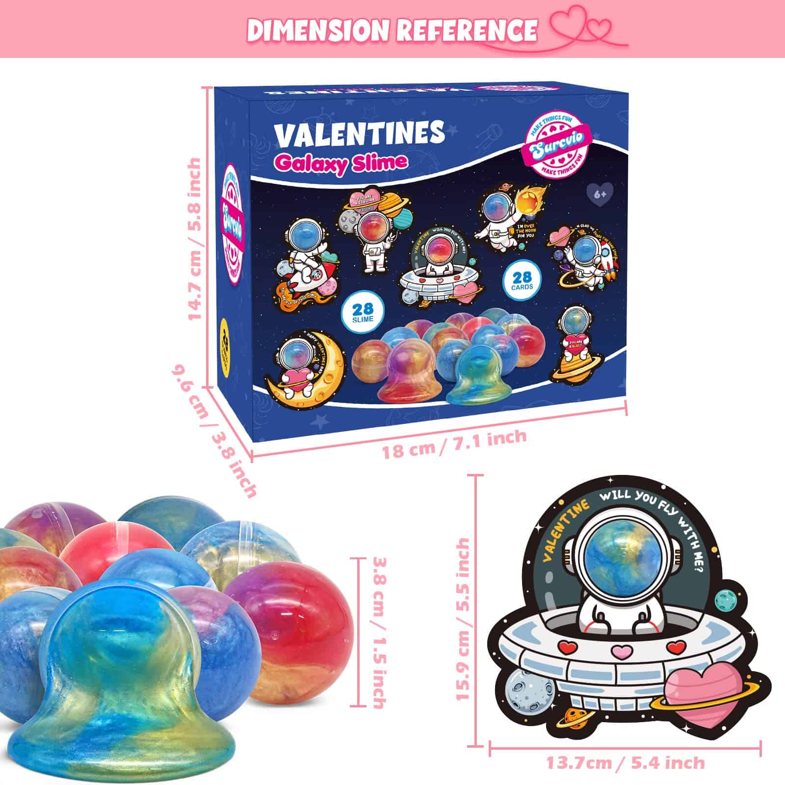 SURCVIO 28 Paquete de Regalos de San Valentín para Niños, - Imagen 4