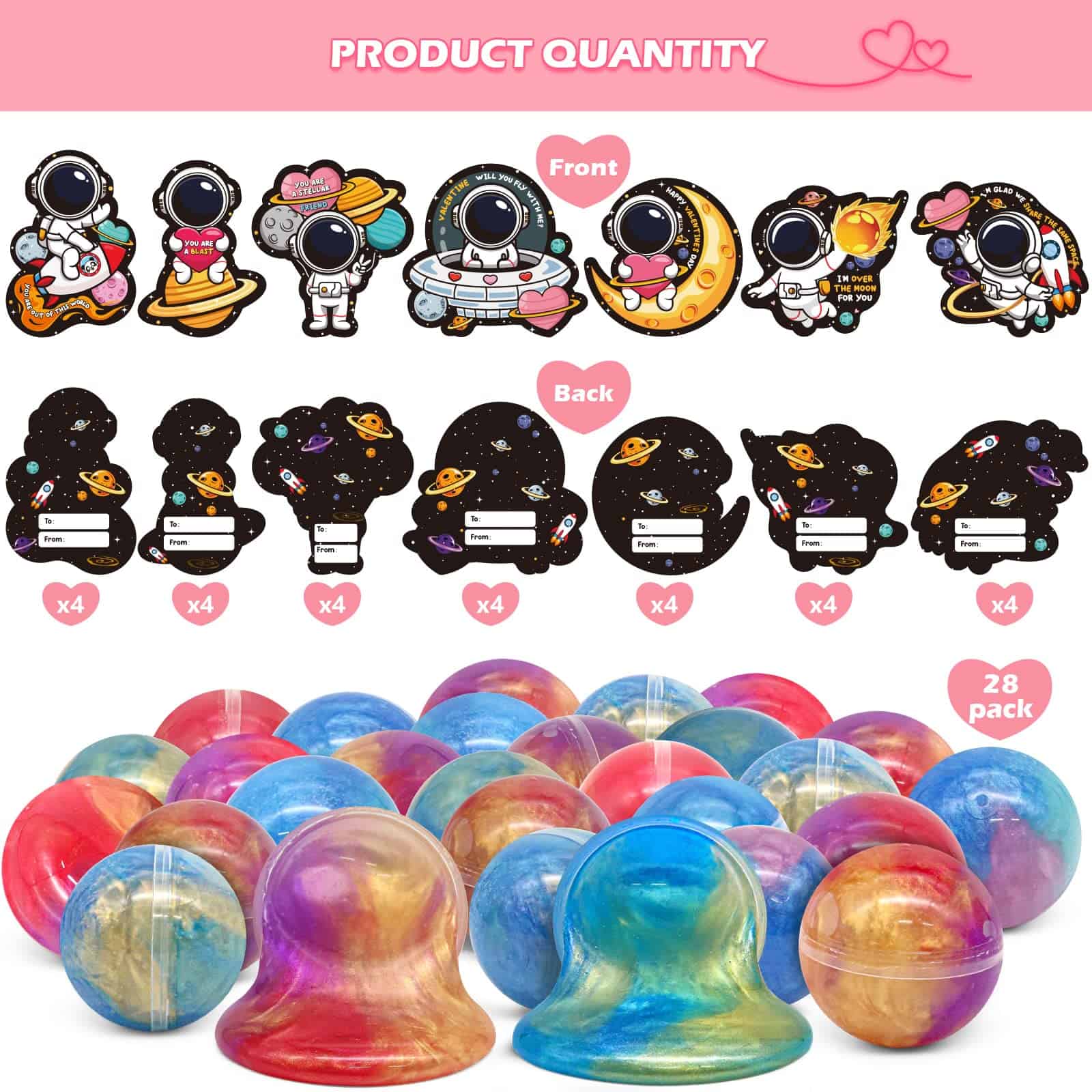 SURCVIO 28 Paquete de Regalos de San Valentín para Niños, - Imagen 3