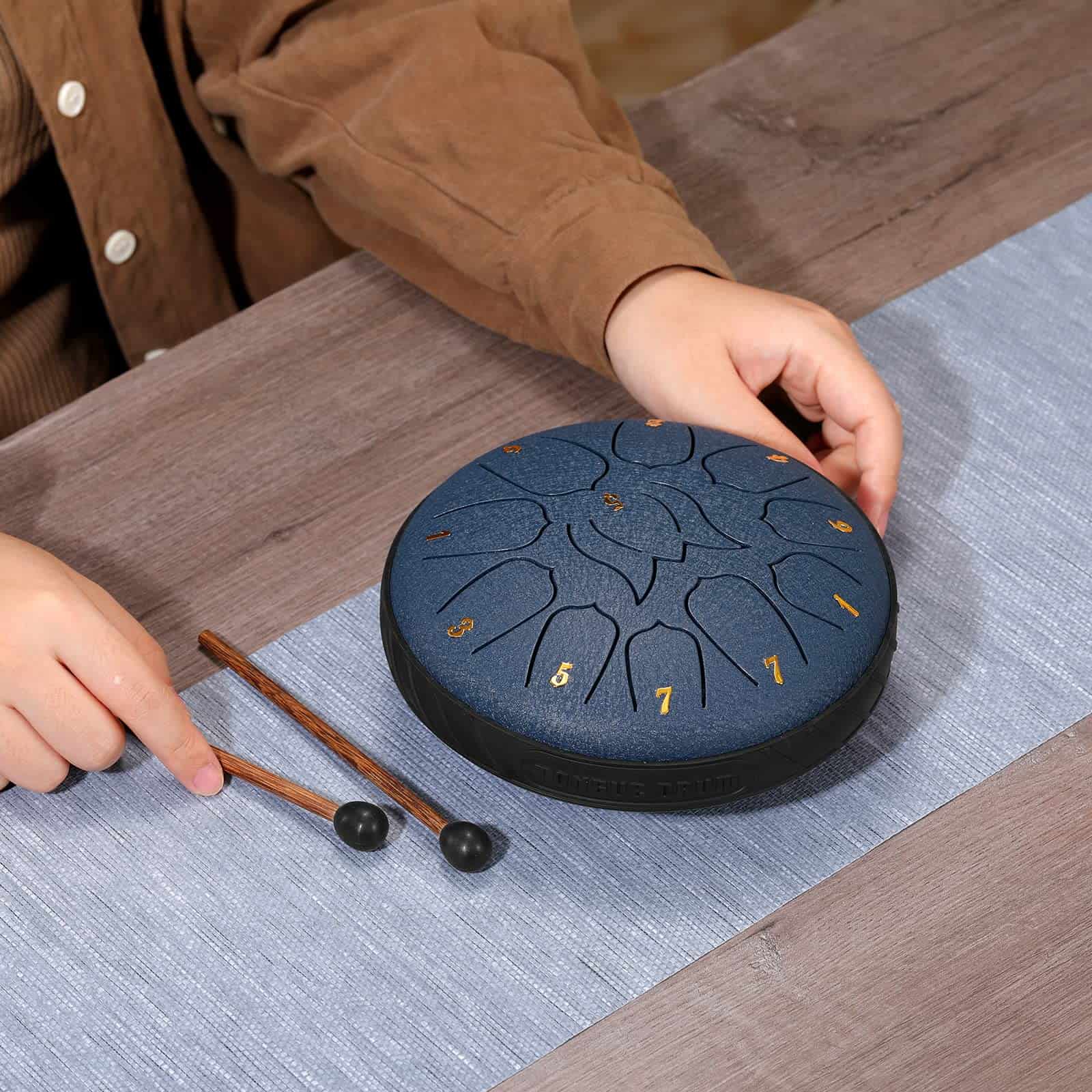 Steel Tongue Drum ZXZYHFTY, 6 Pulgada 11 Nota Tambor de