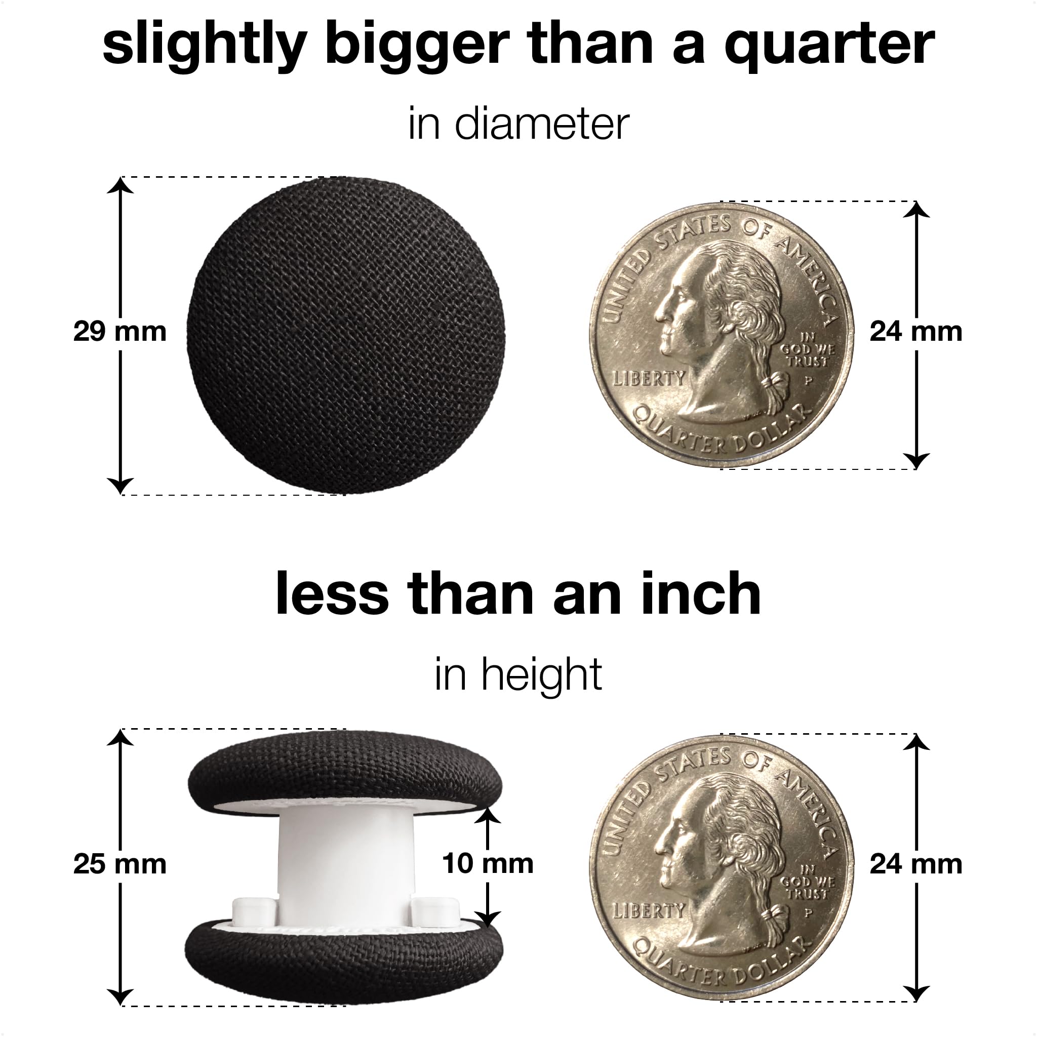 Clips para Edredón Primpins - Lino Clásico - -Negro - Imagen 4