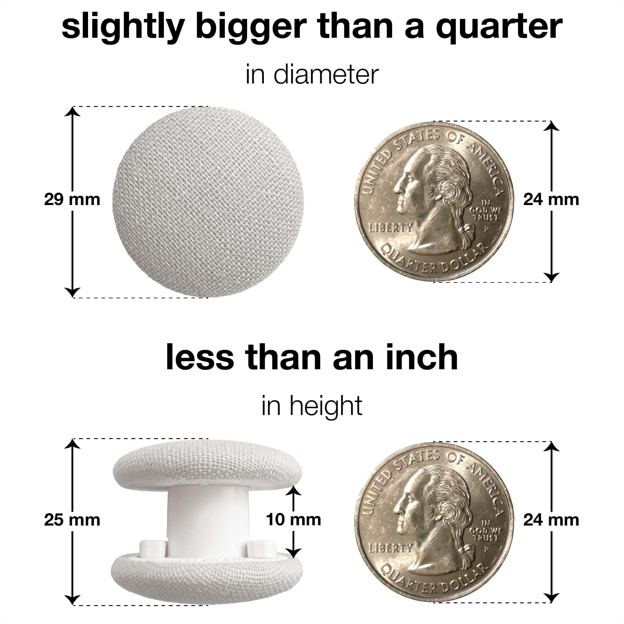 Primpins Duvet Clips - Classic Linen - 20 Colores -Gris Clar - Imagen 4