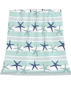 Manta de tiro con estampado de estrella de mar costera
