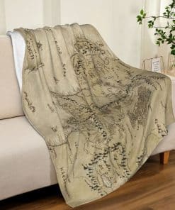 Manta con Estampado del Mapa de la Tierra Media Bagea-Ka