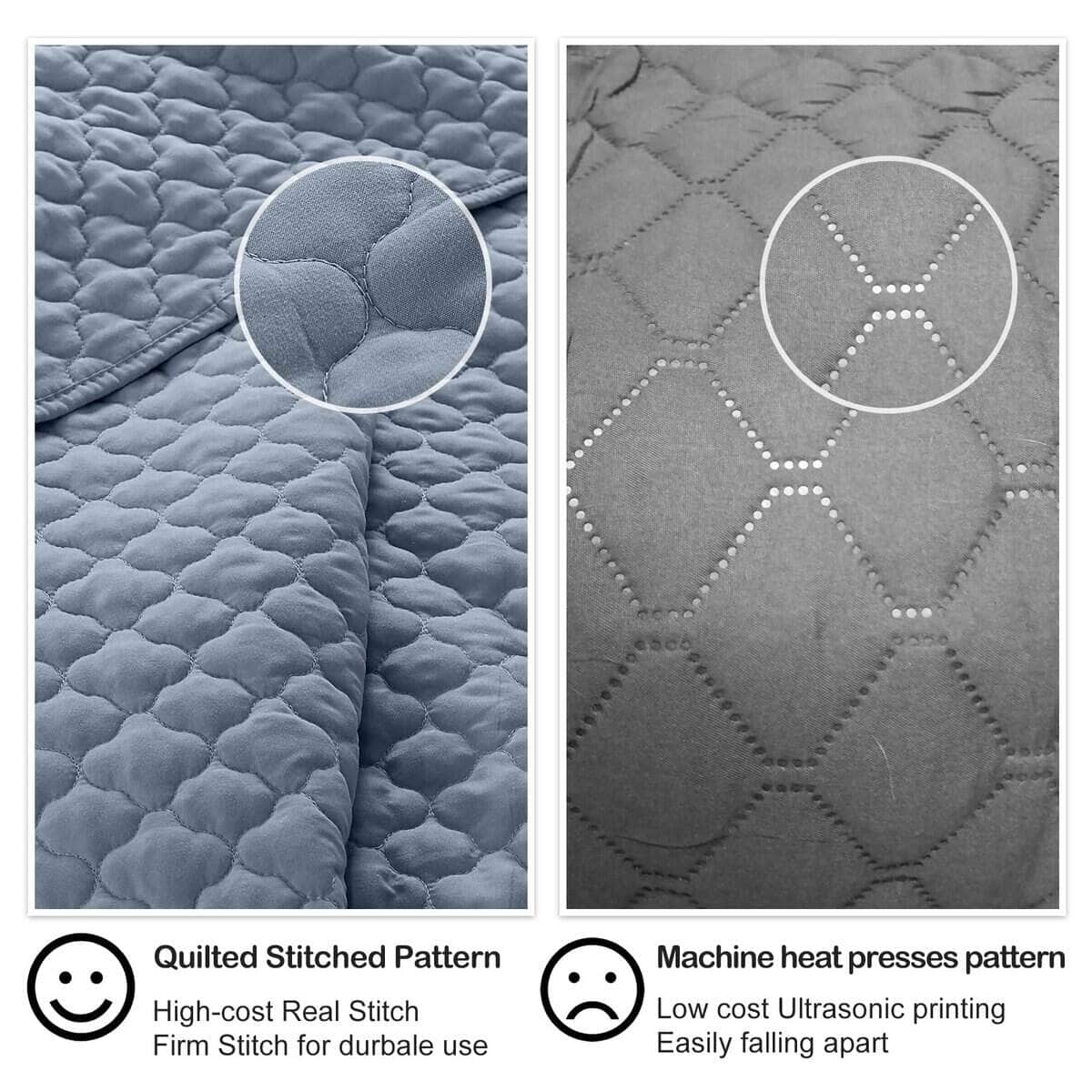 Colcha Twin Size HORIMOTE HOME en Azul Polvoriento, Colcha - Imagen 5