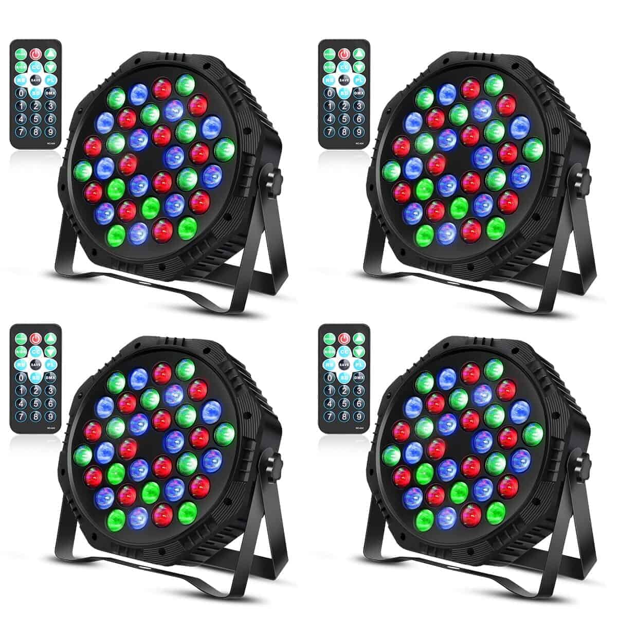 Luces de Escenario Par, Luces LED Par 36, Luces DJ RGB Par