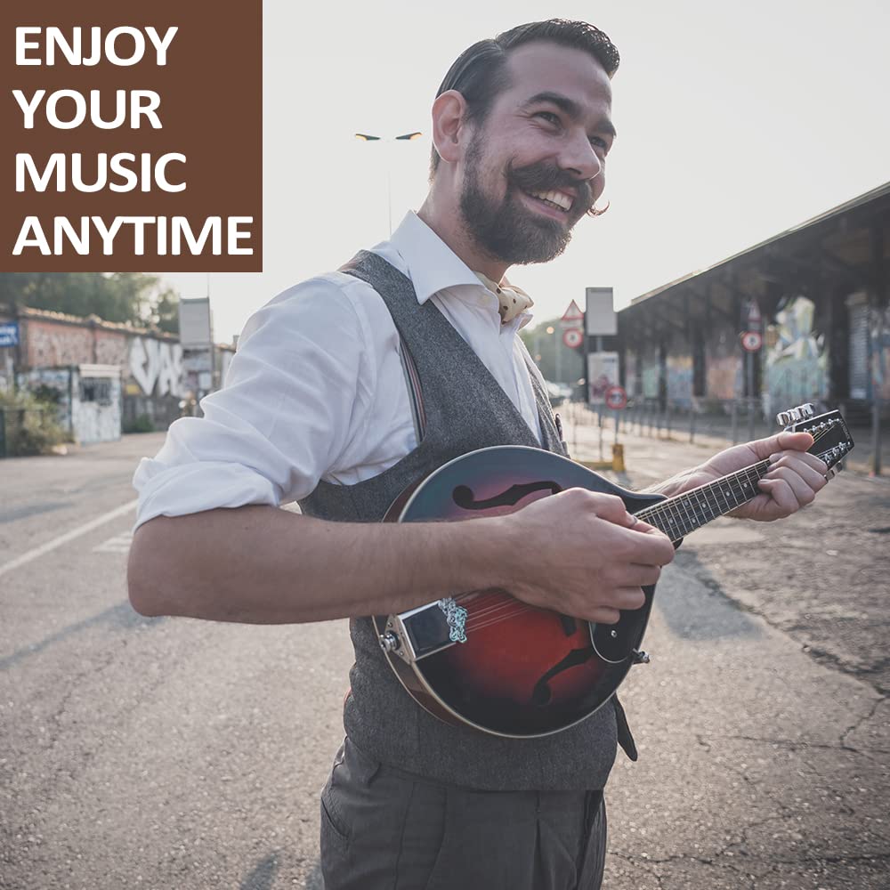 Mandolina Acústica de Estilo A Eavnbaek de 8 Cuerdas con - Imagen 7