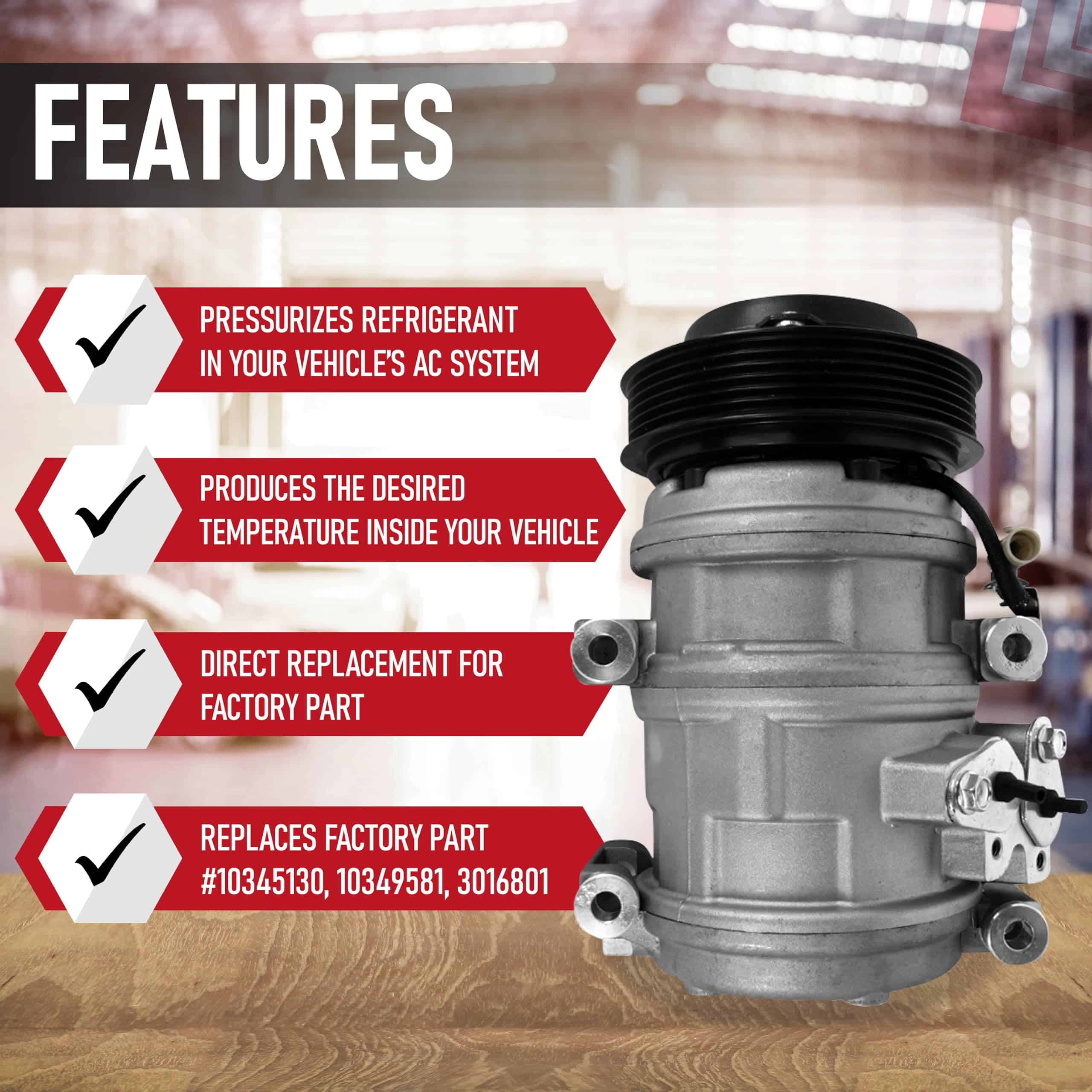 Compresor de aire acondicionado de repuesto por AA Ignition - Imagen 3