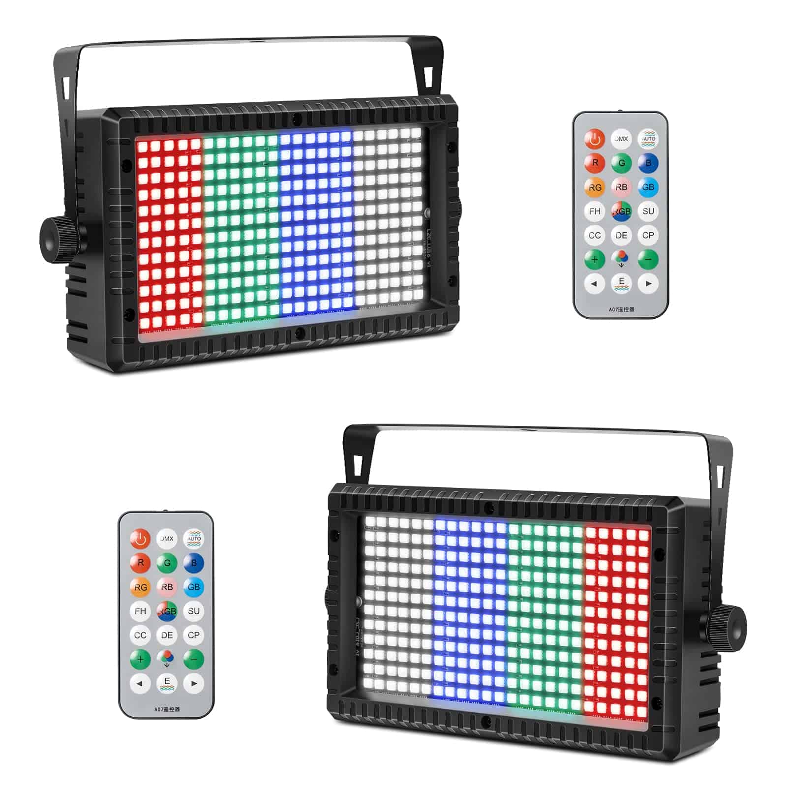 Luz Estroboscópica LED RGB 3 en 1 Luces de Efecto 48 Zonas