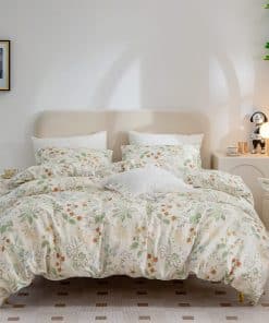 Funda nórdica gemela de flores, juego de ropa de cama