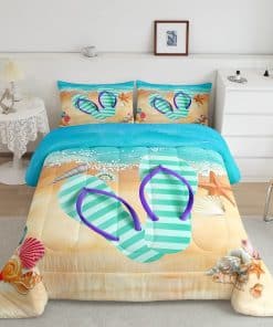 Juego de Edredón Flip Flop Homewish, Juego de Ropa de Cama