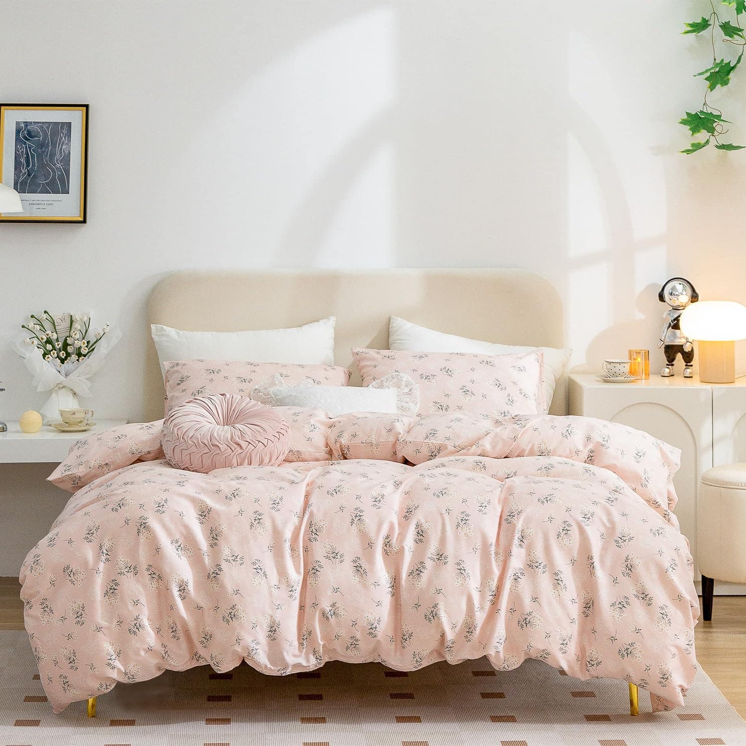 Juego de Funda de Edredón Floral Queen, 100% Algodón 3