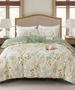 Fundas de Edredón Travan 100% Algodón Verde Garden Floral