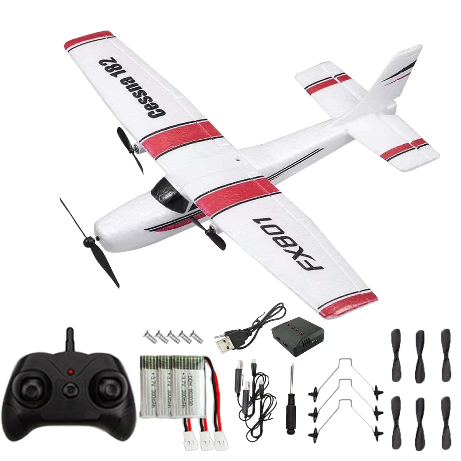 Avión RC Ouhgnoh 2.4Ghz 2 Canales Avión de Control Remoto