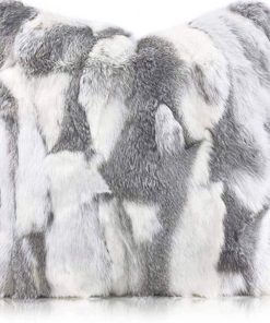 Fundas de Almohada de Piel de Conejo Real Suave y Esponjosa