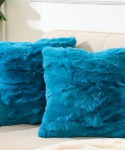 Set 2 Funda de Almohada de Piel de Conejo Natural Entua 18