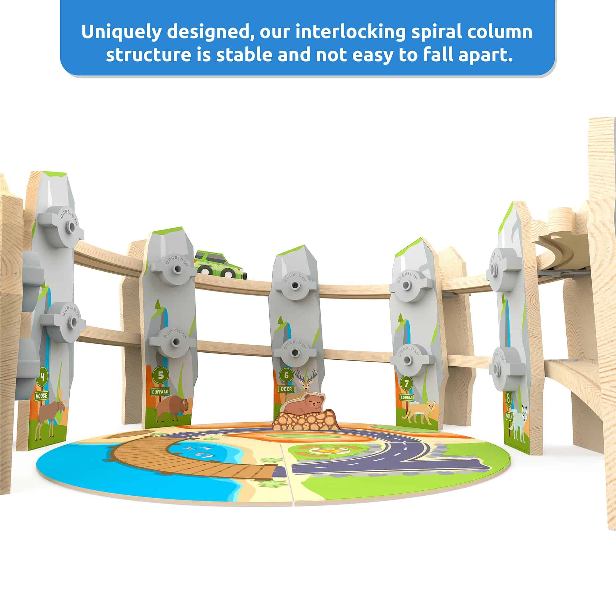 Set de Tren de Madera en Espiral del Parque Nacional de - Imagen 3